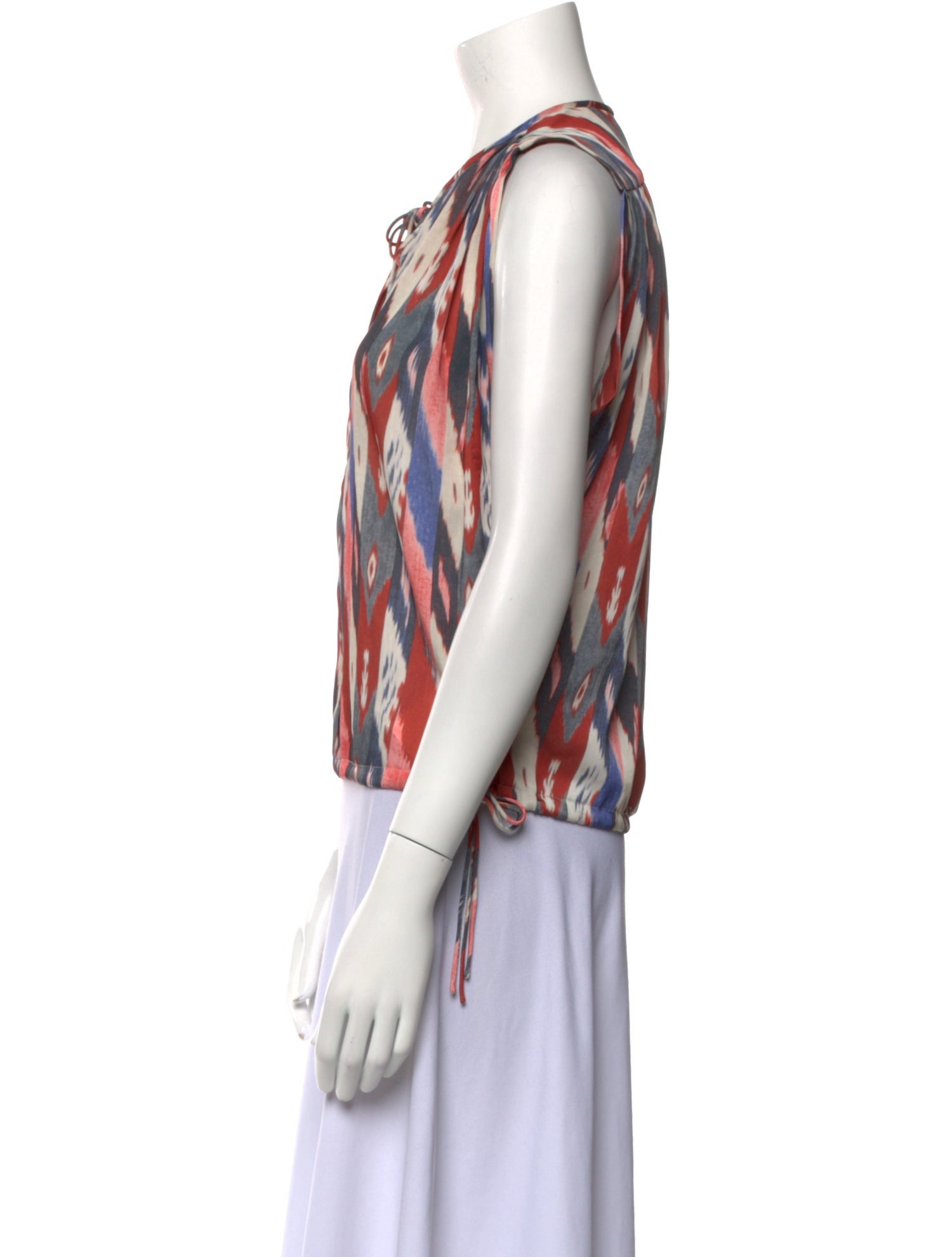 Isabel Marant Printed Tie Neck Top